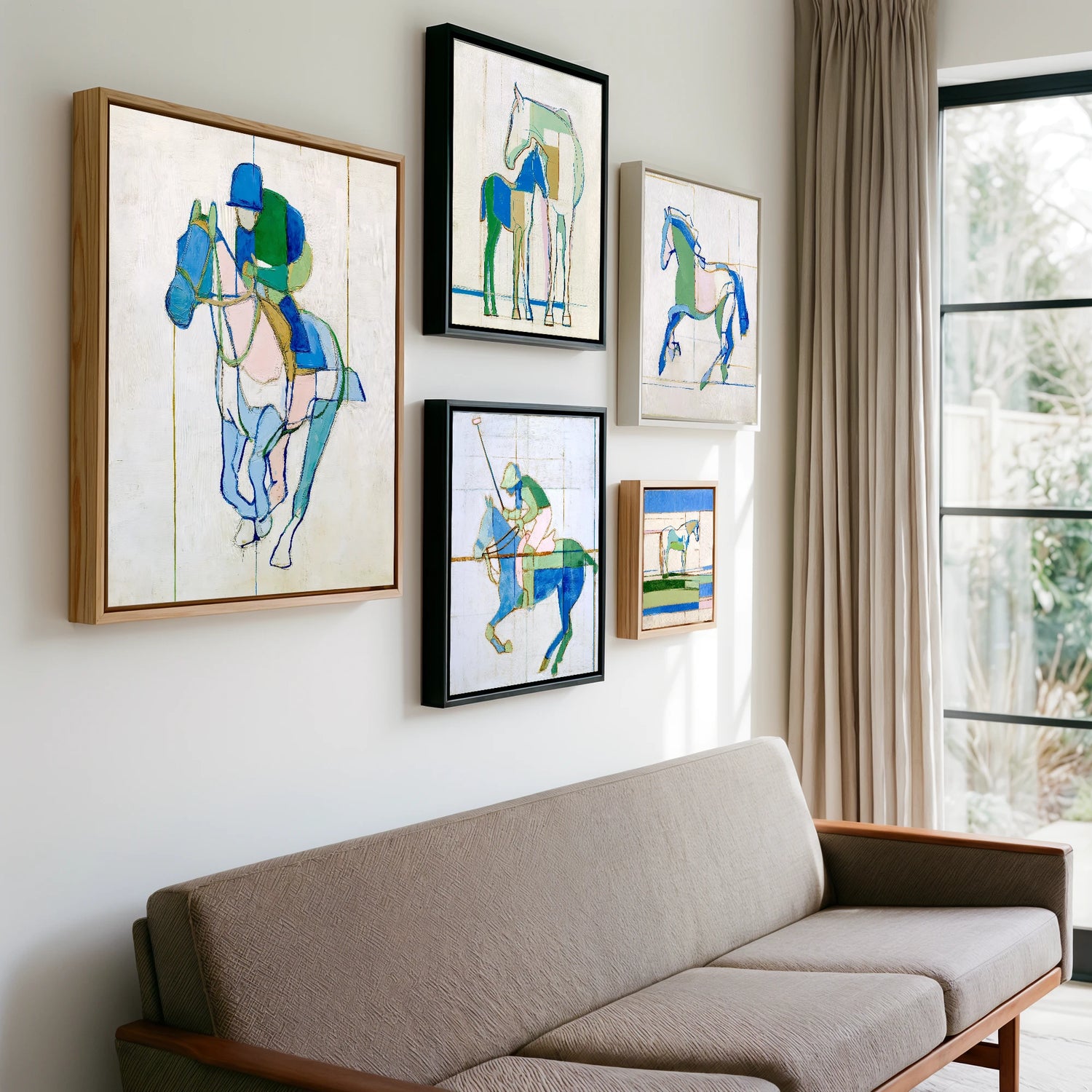 Gallery wall of art by Miles St. John