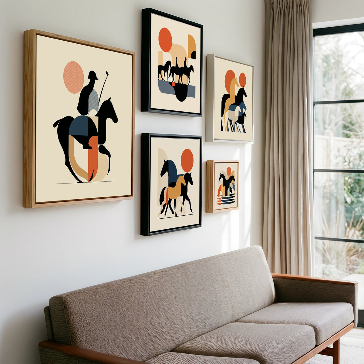 Gallery wall of art by Oliver Tate