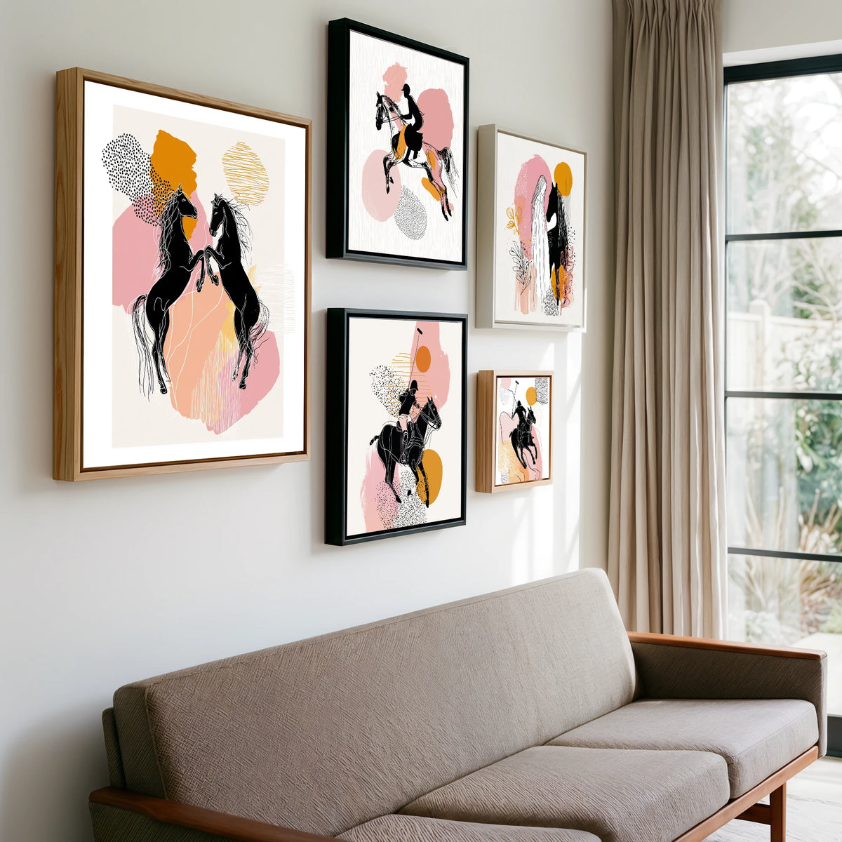 Gallery wall of art by Esther Fairchild