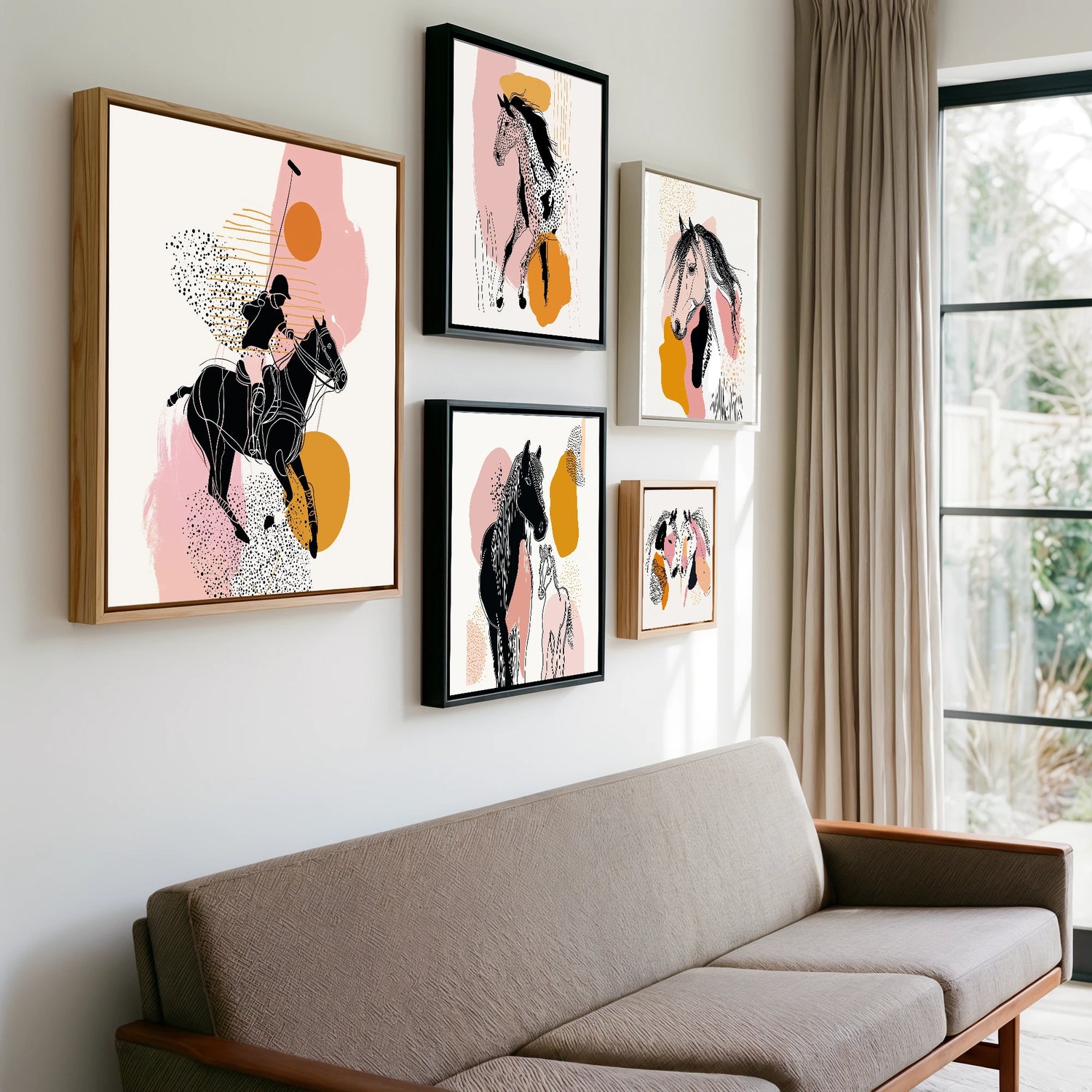 Gallery wall of art by Esther Fairchild