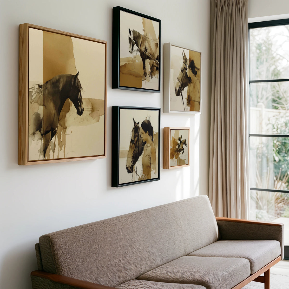 Gallery wall of art by Harrison Cole