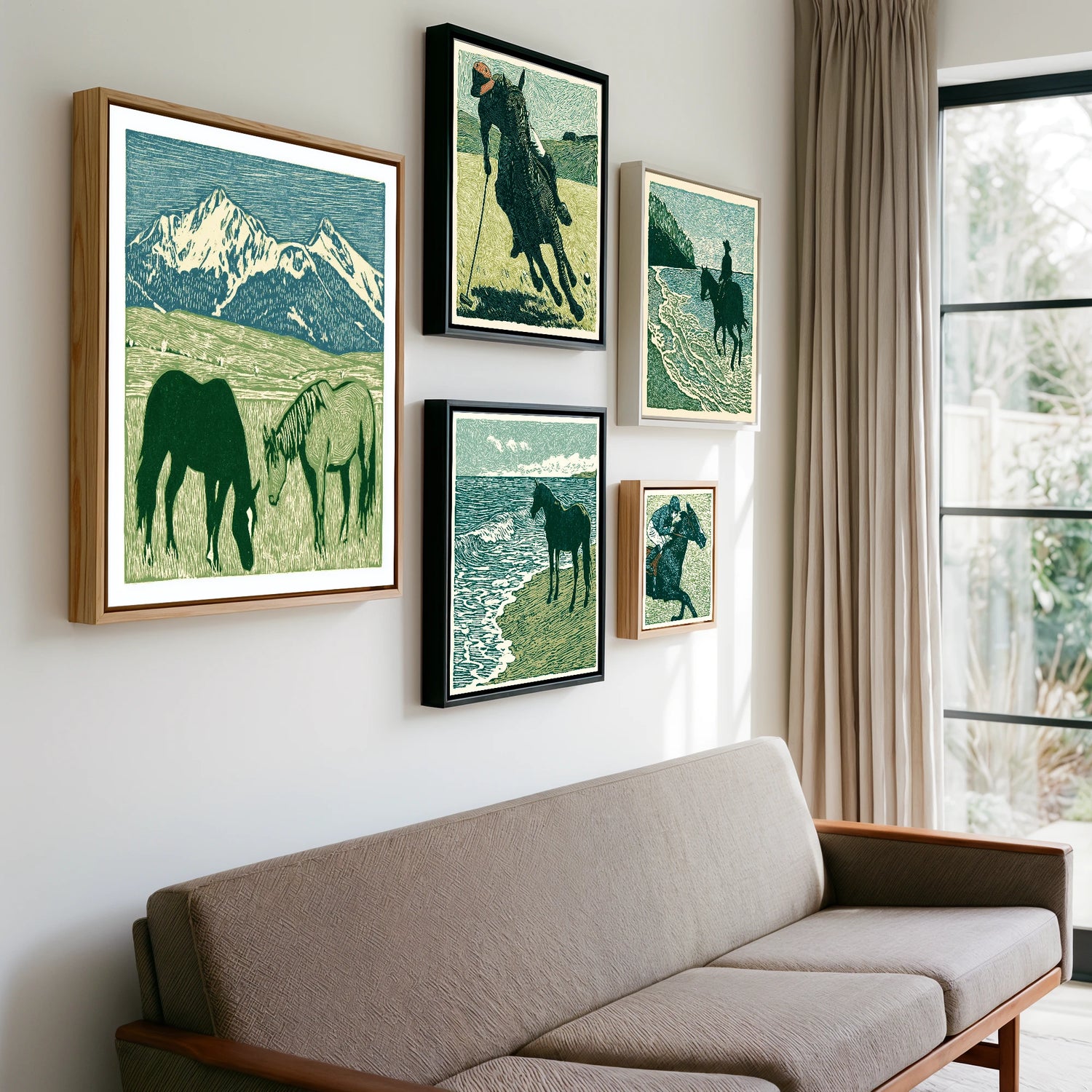 Gallery wall of art by Hector Sullivan
