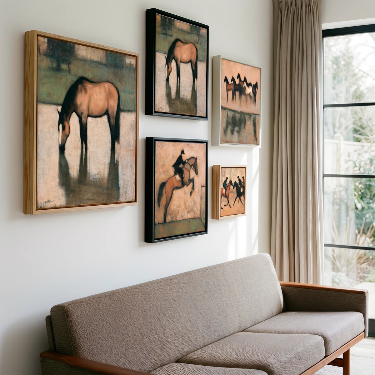 Gallery wall of art by Arabella Knight