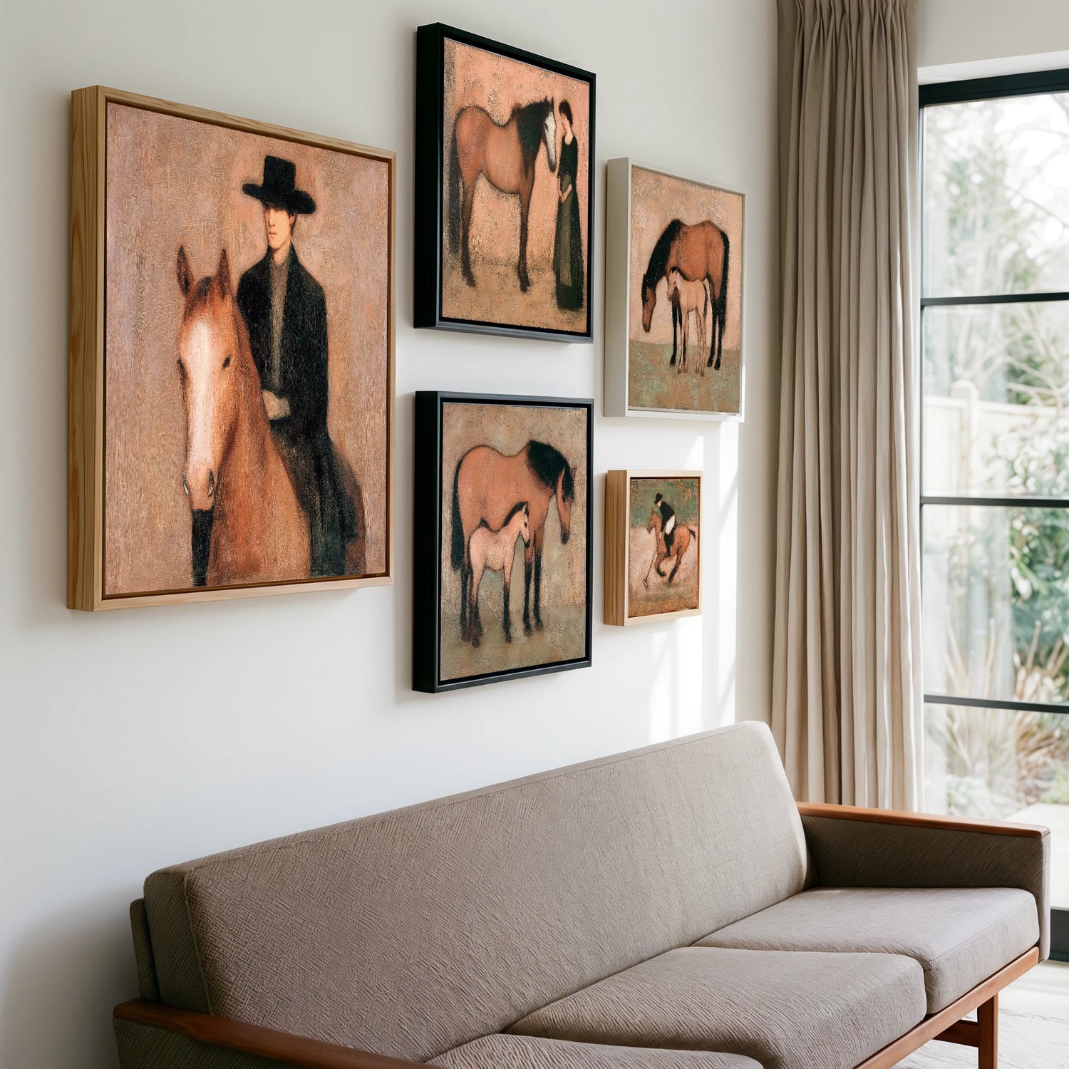 Gallery wall of art by Arabella Knight