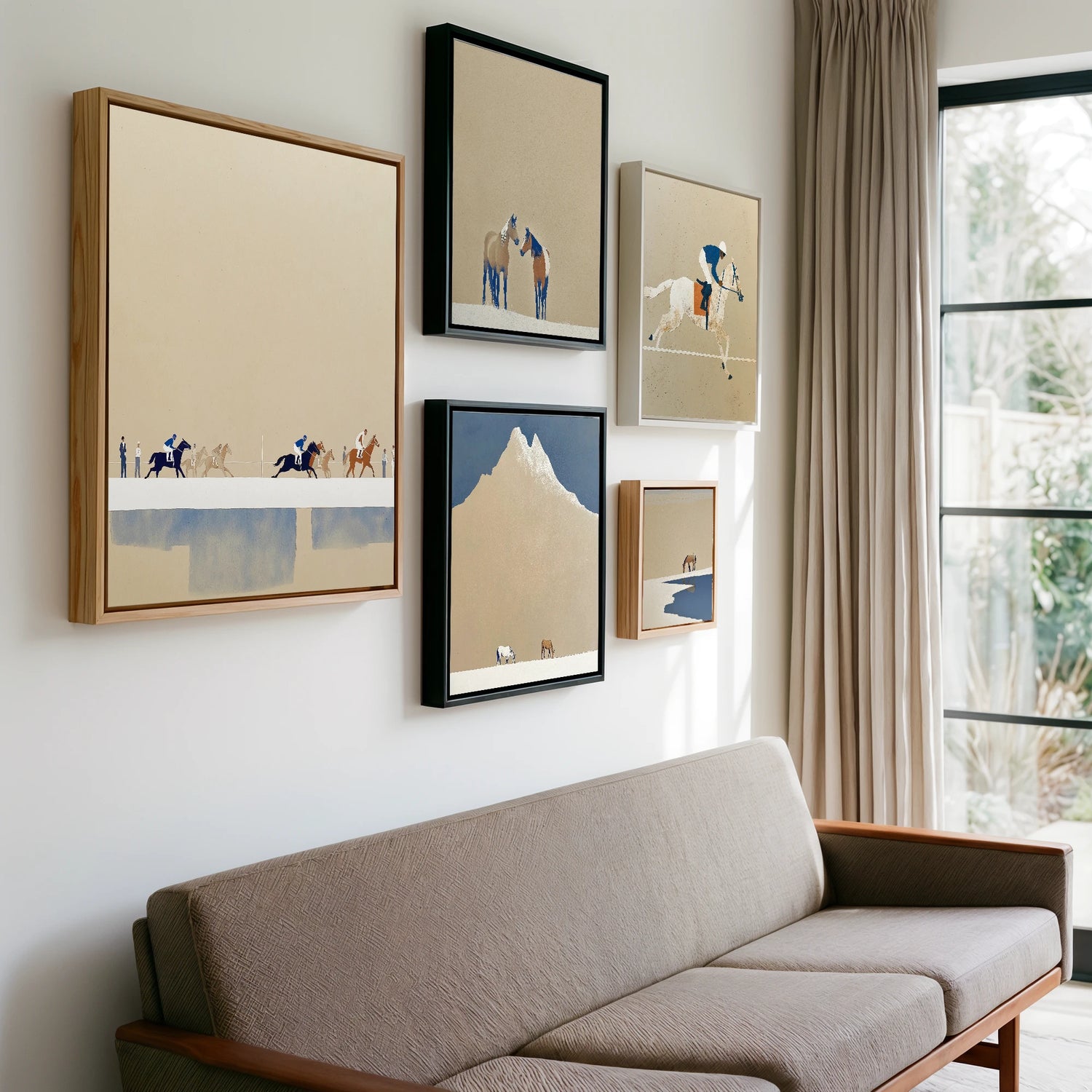 Gallery wall of art by Phillip Marbury
