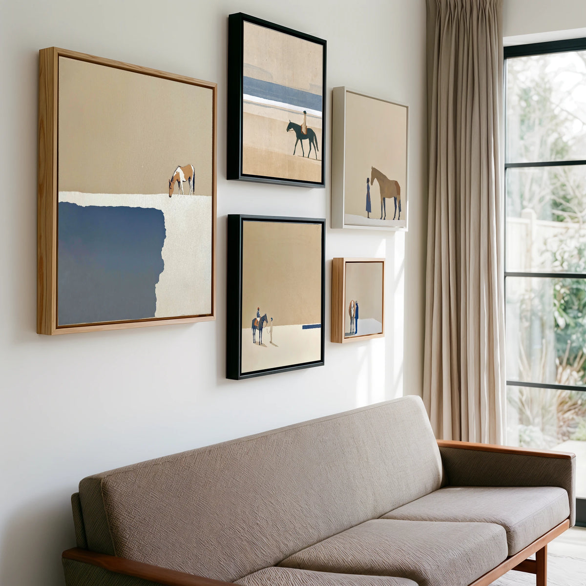 Gallery wall of art by Phillip Marbury
