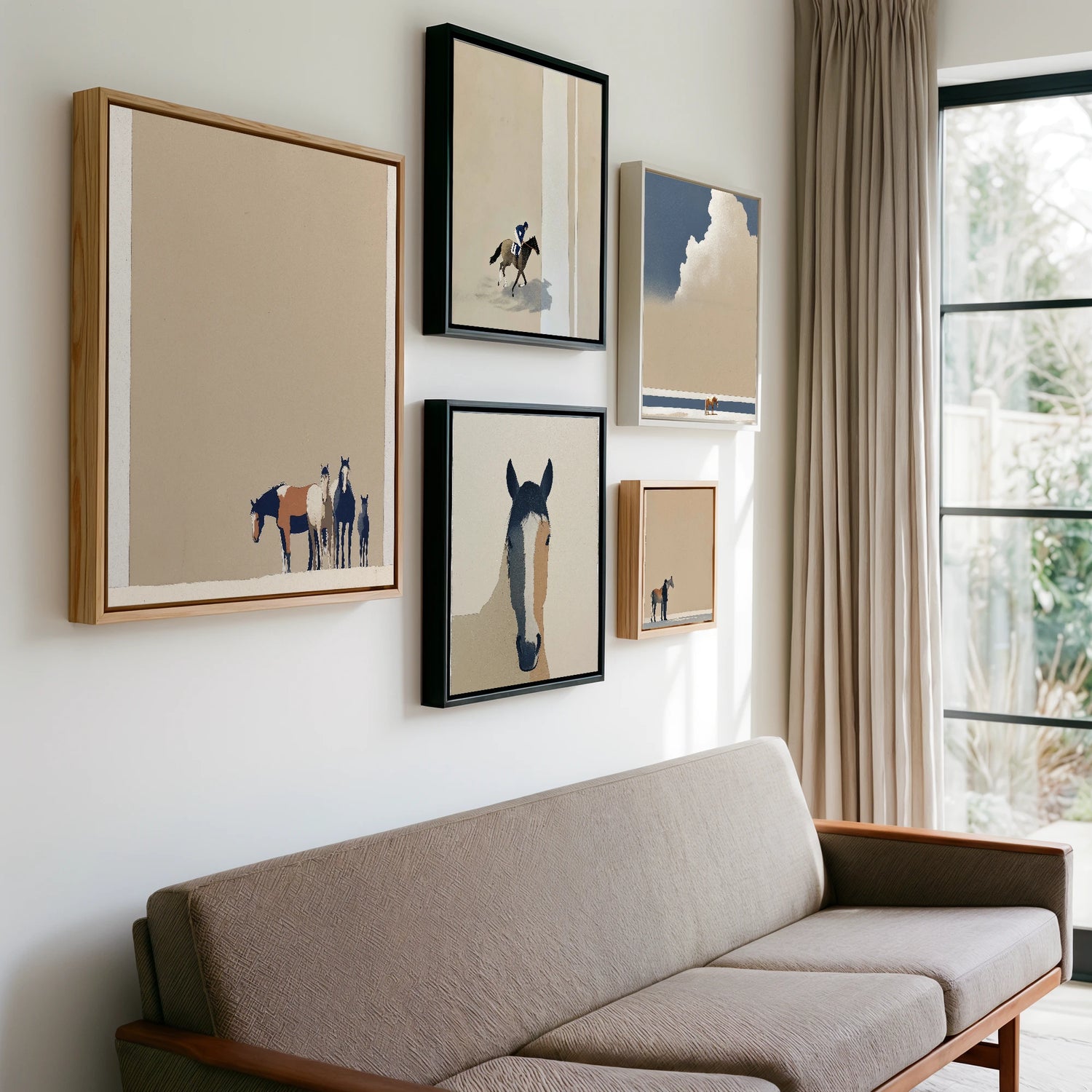 Gallery wall of art by Phillip Marbury