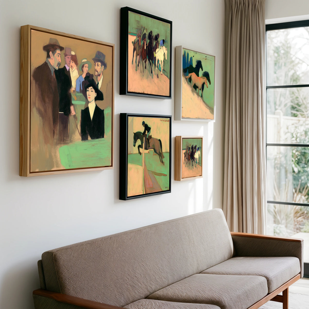 Gallery wall of art by Franklin Holloway