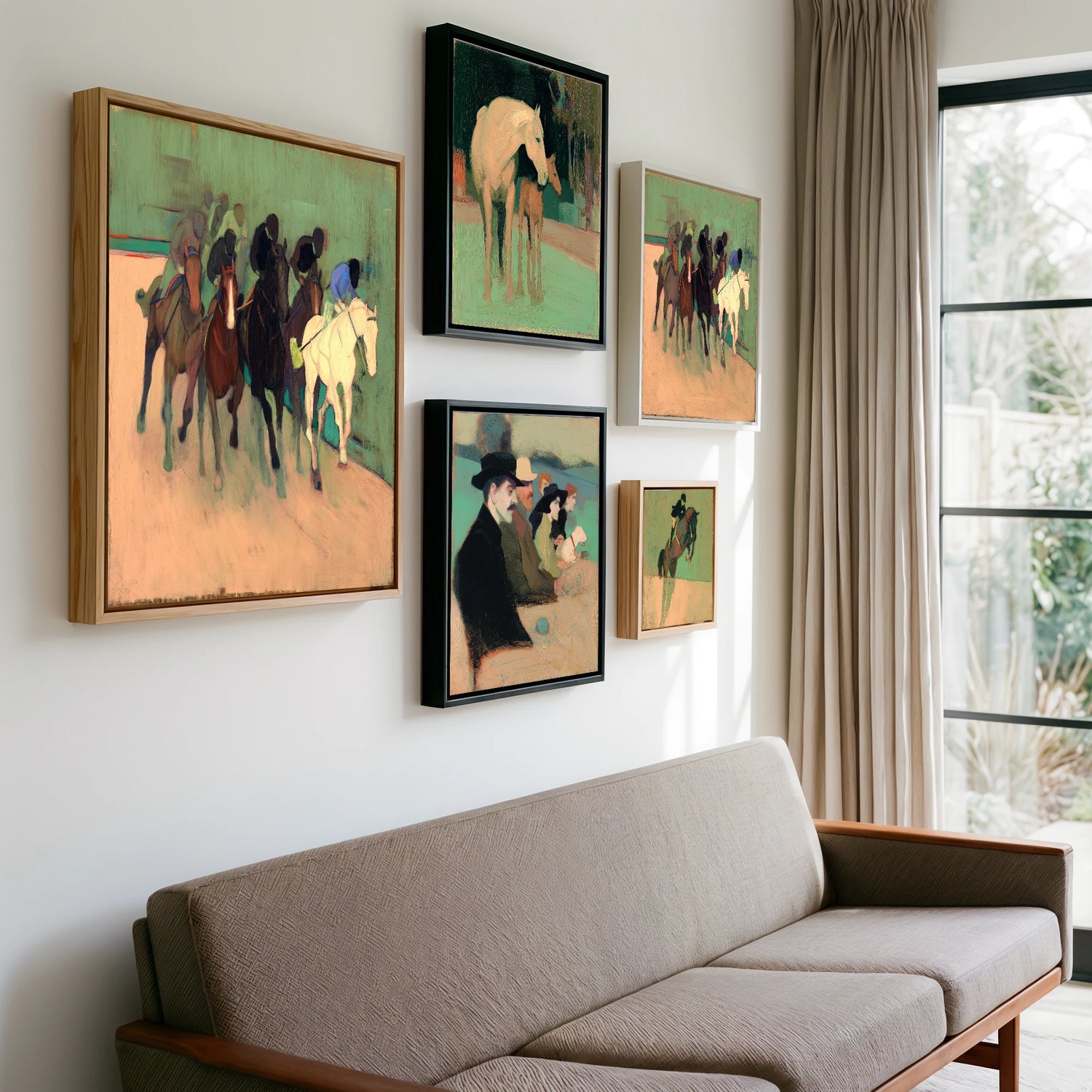 Gallery wall of art by Franklin Holloway