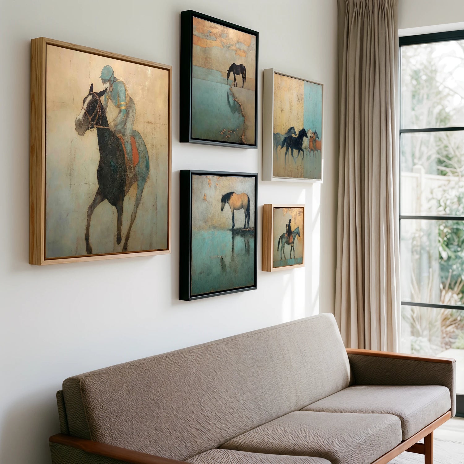 Gallery wall of art by Eloise Fairfax
