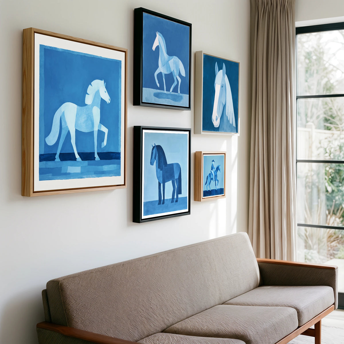 Gallery wall of art by Roland Bishop