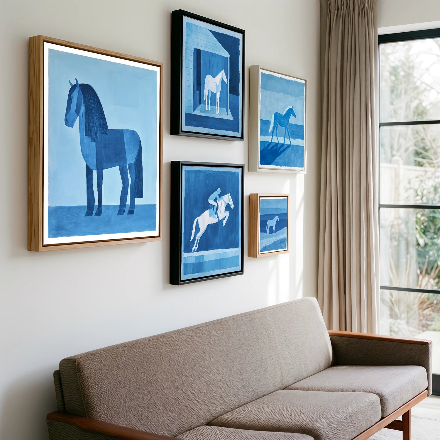 Gallery wall of art by Roland Bishop