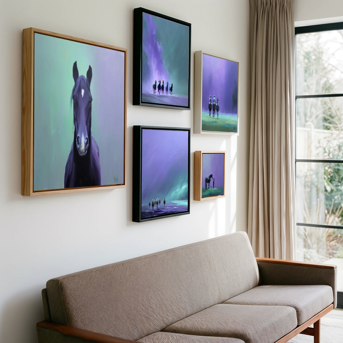 Gallery wall of art by Wesley Stanton