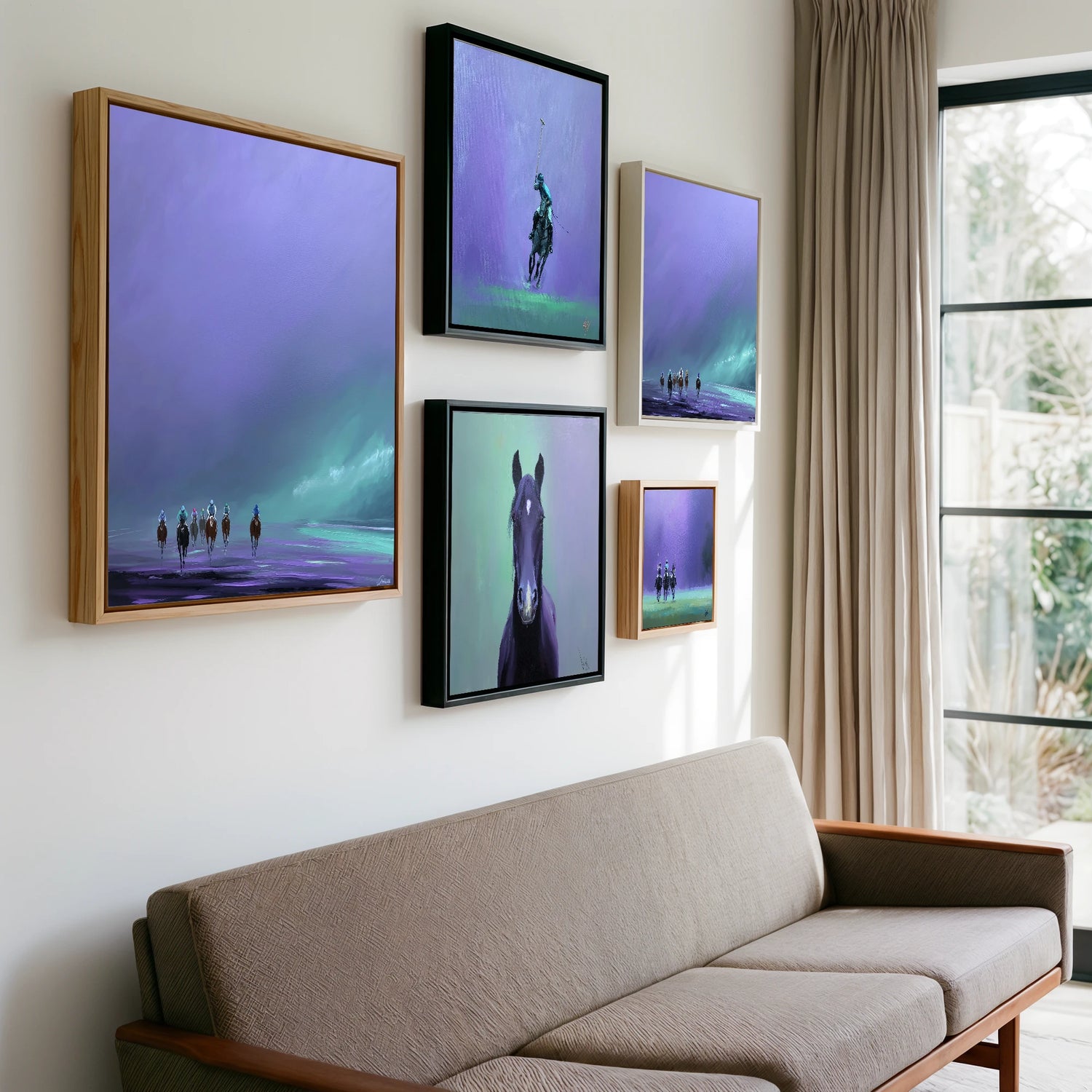 Gallery wall of art by Wesley Stanton