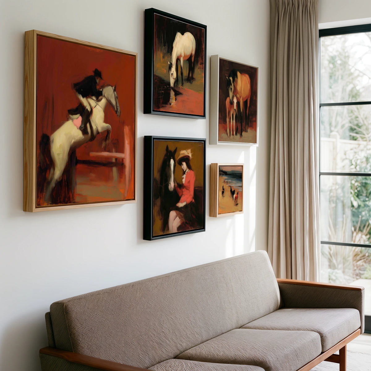 Gallery wall of art by Thomas Cavendish