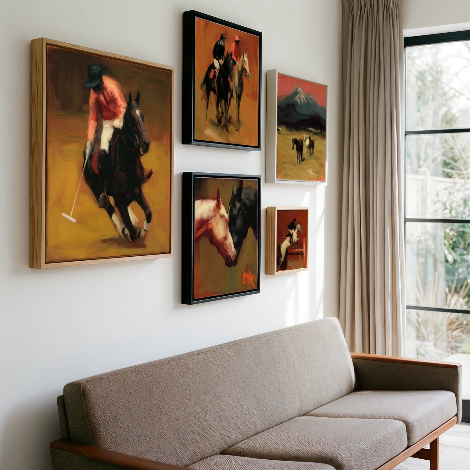 Gallery wall of art by Thomas Cavendish