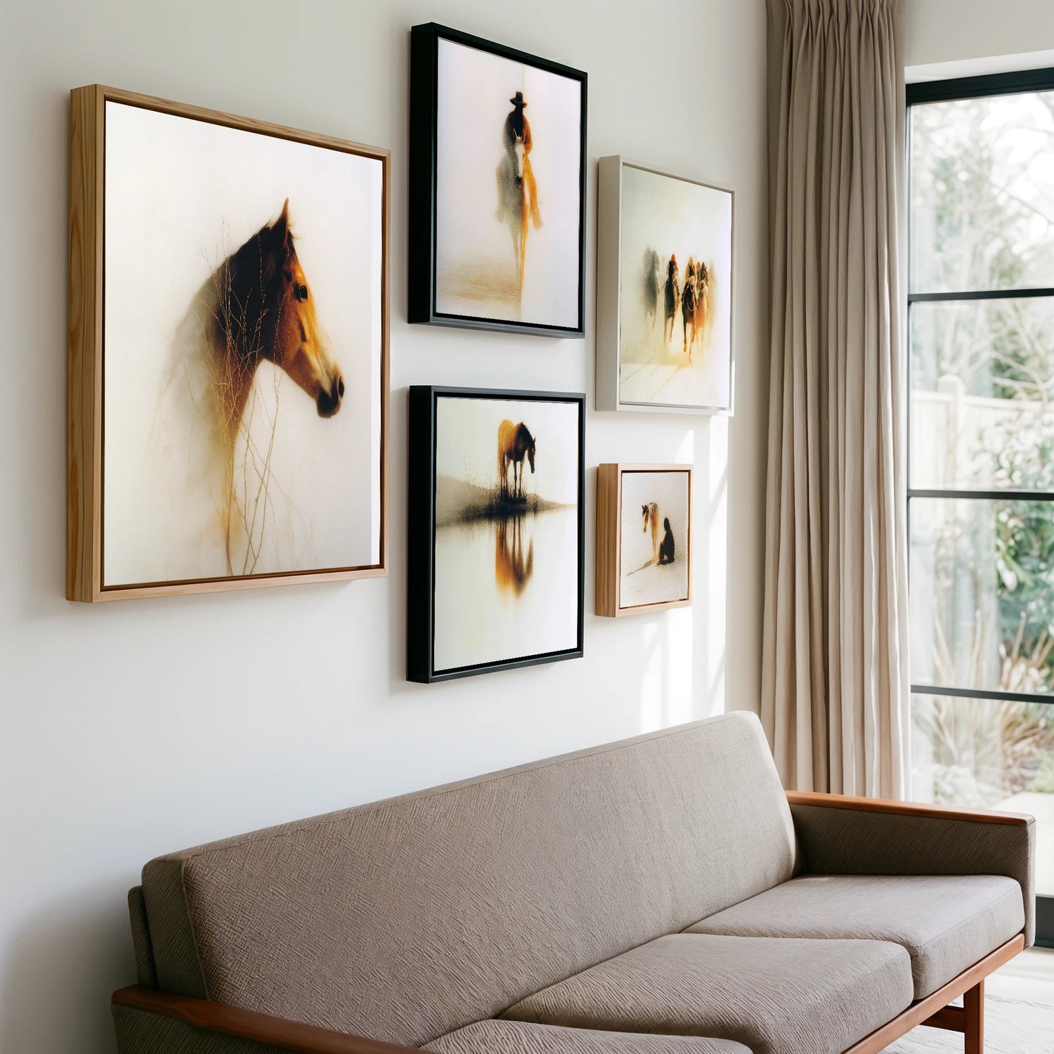 Gallery wall of art by George Weston
