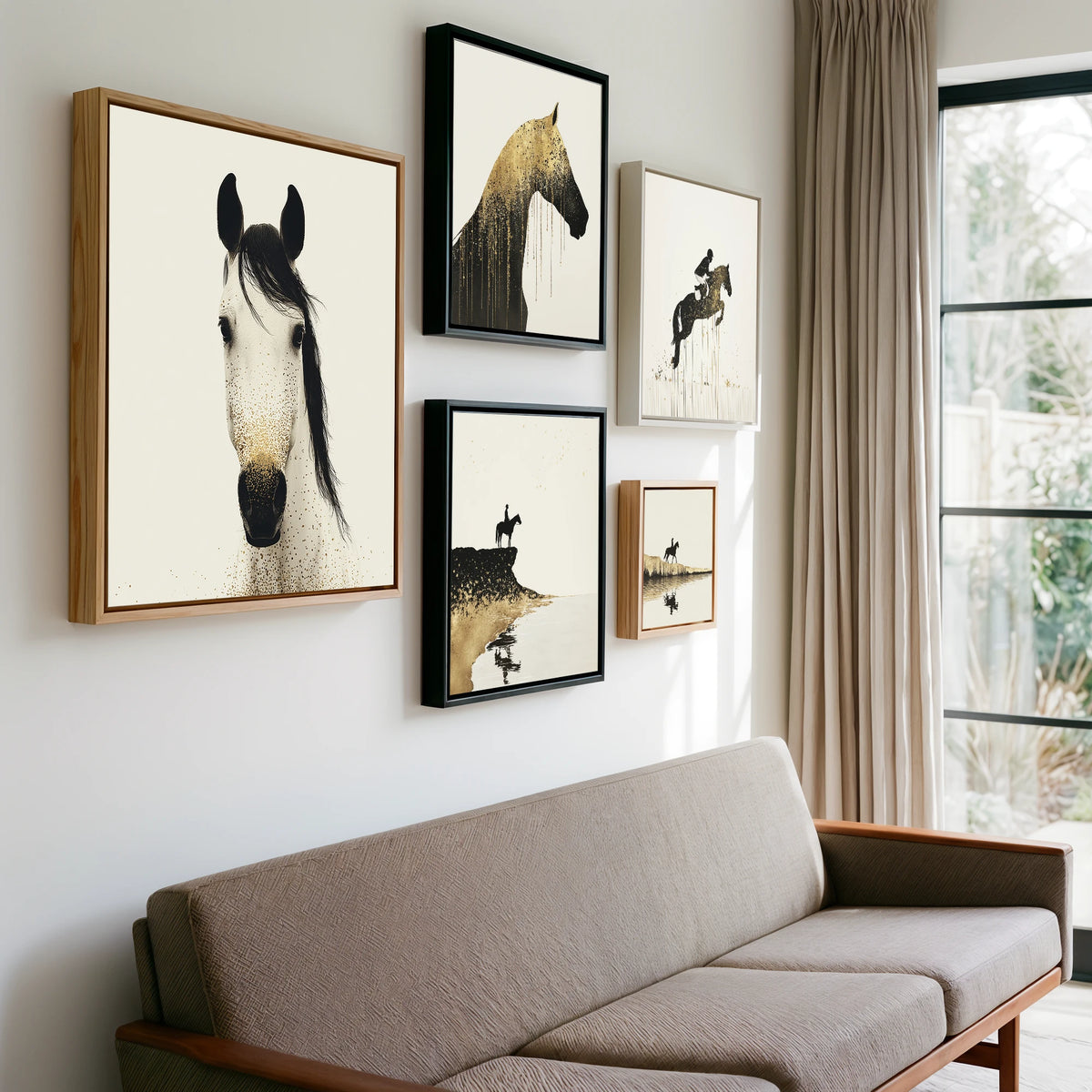 Gallery wall of art by Nolan Atherton