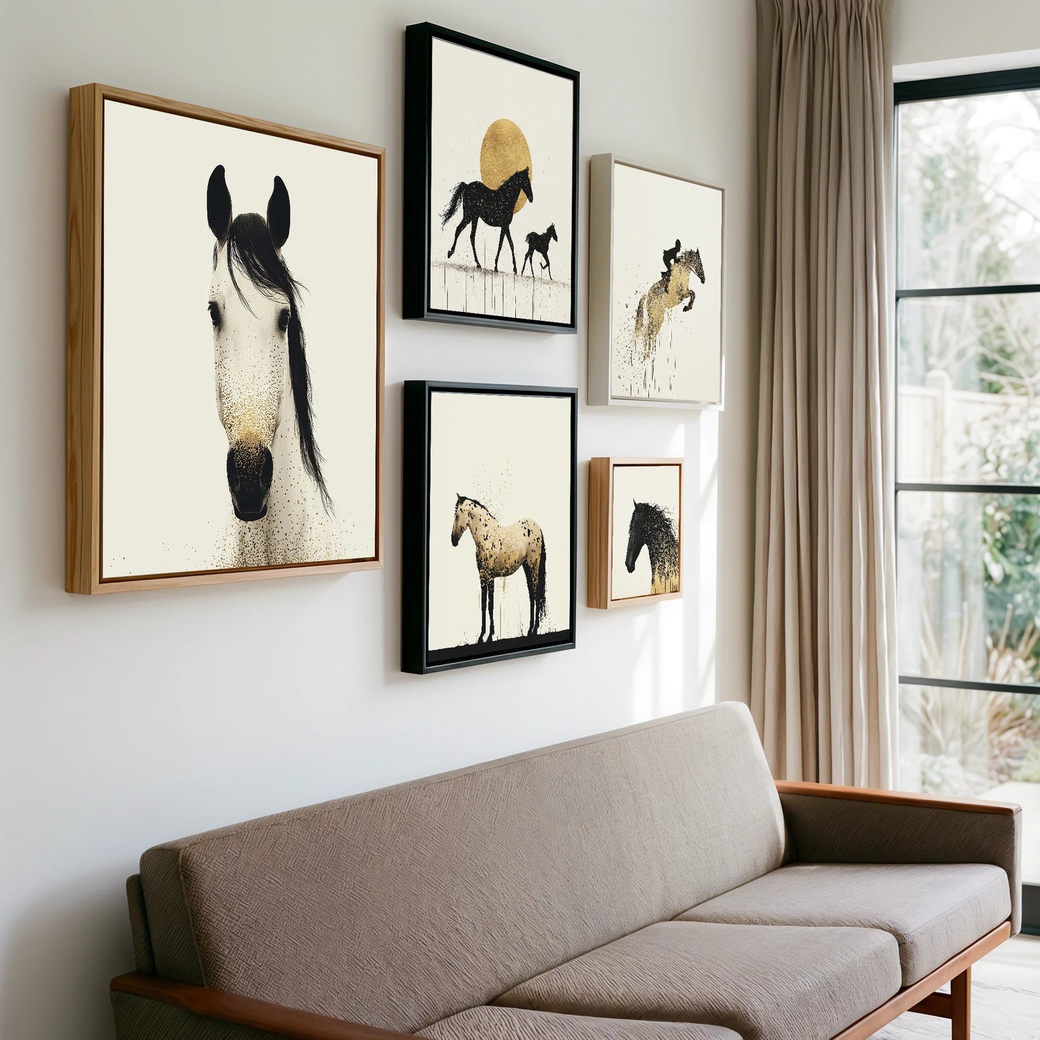 Gallery wall of art by Nolan Atherton