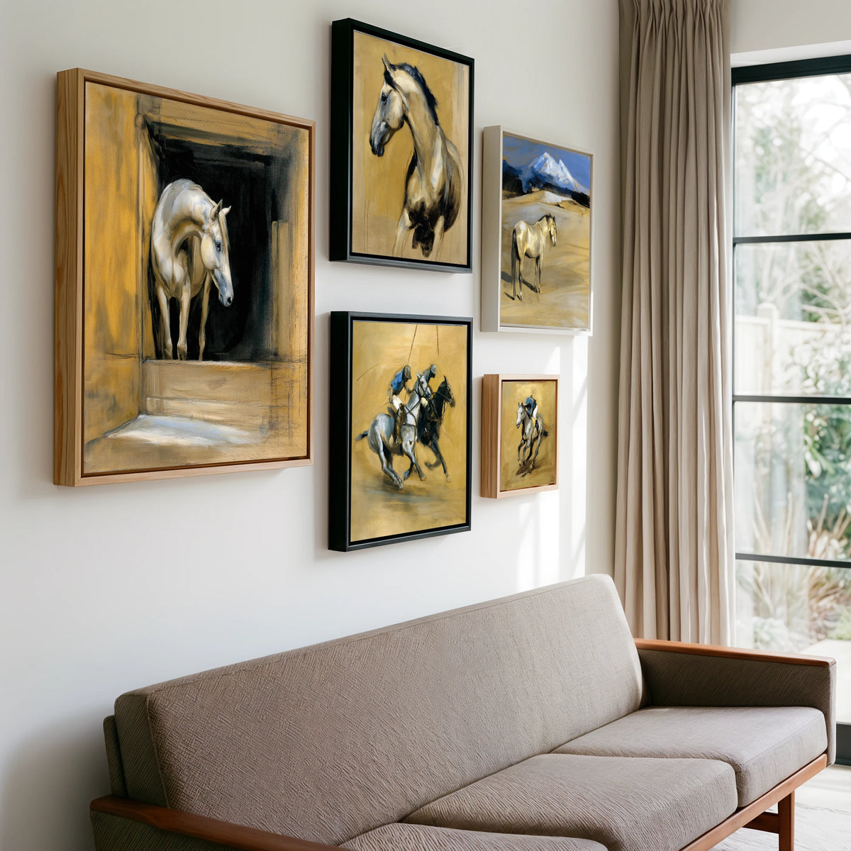 Gallery wall of art by Samuel Pembroke