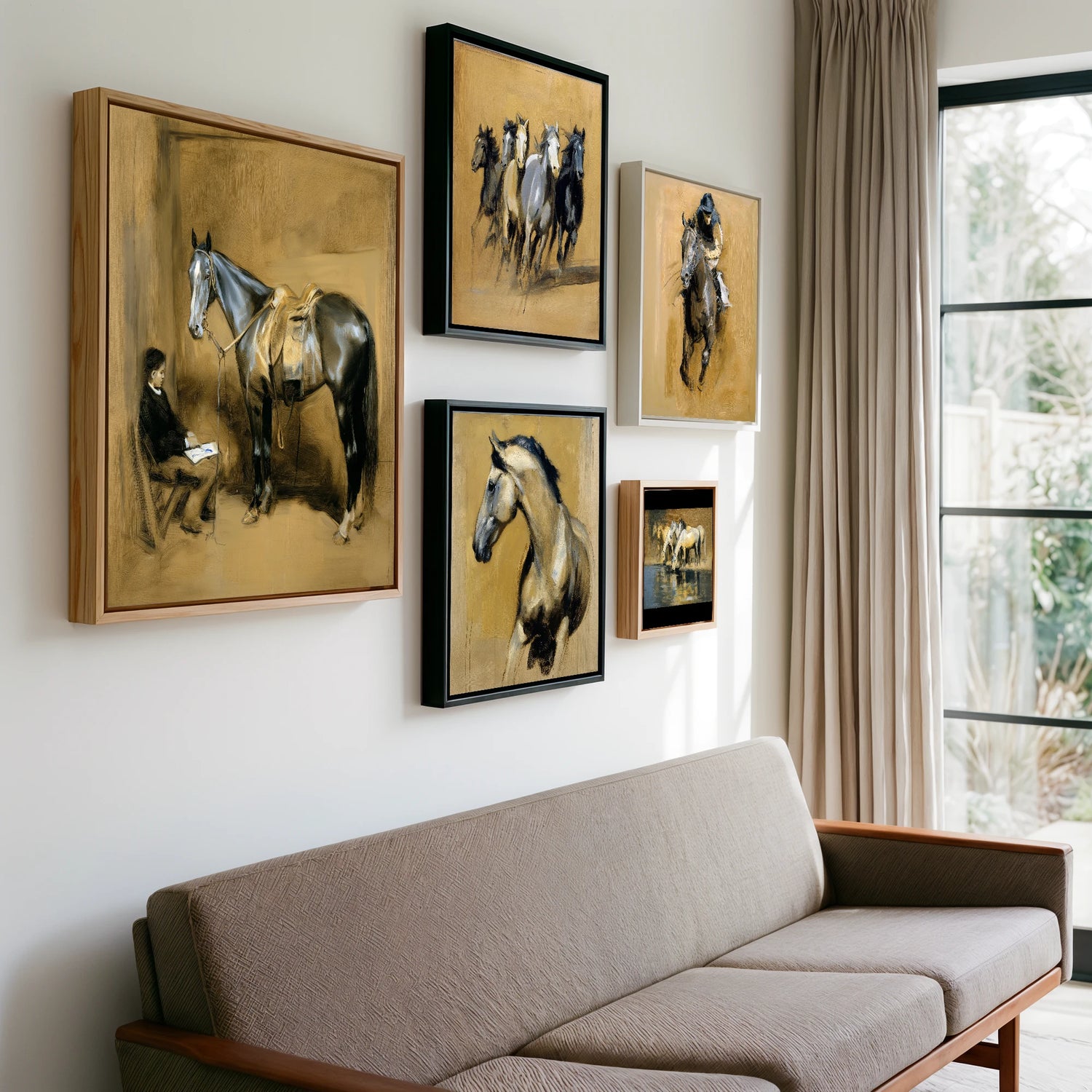 Gallery wall of art by Samuel Pembroke