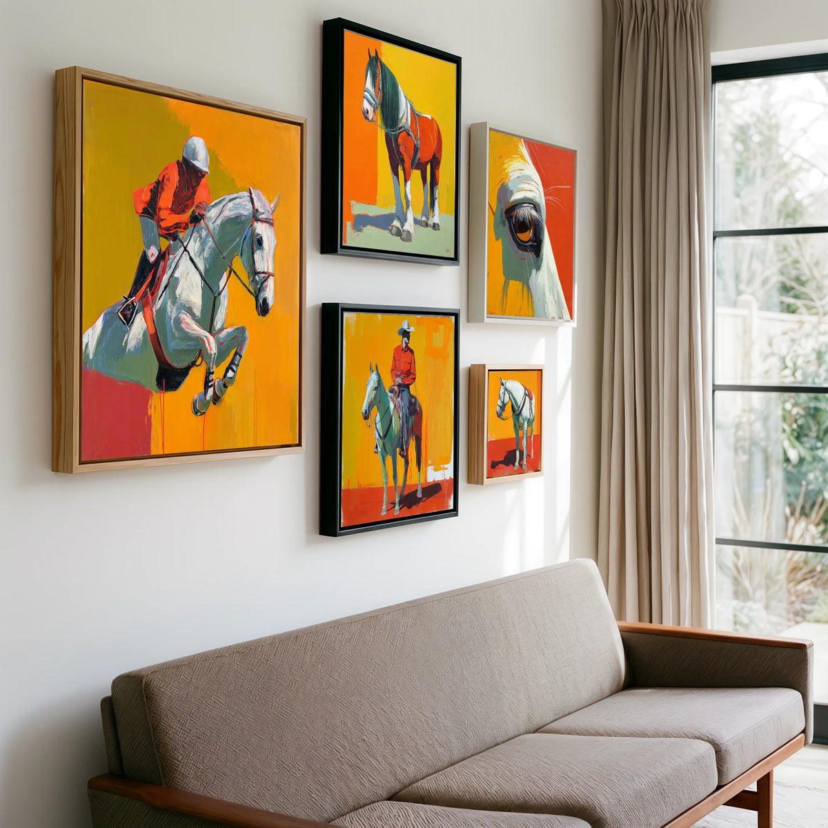 Gallery wall of art by Victor Beaumont