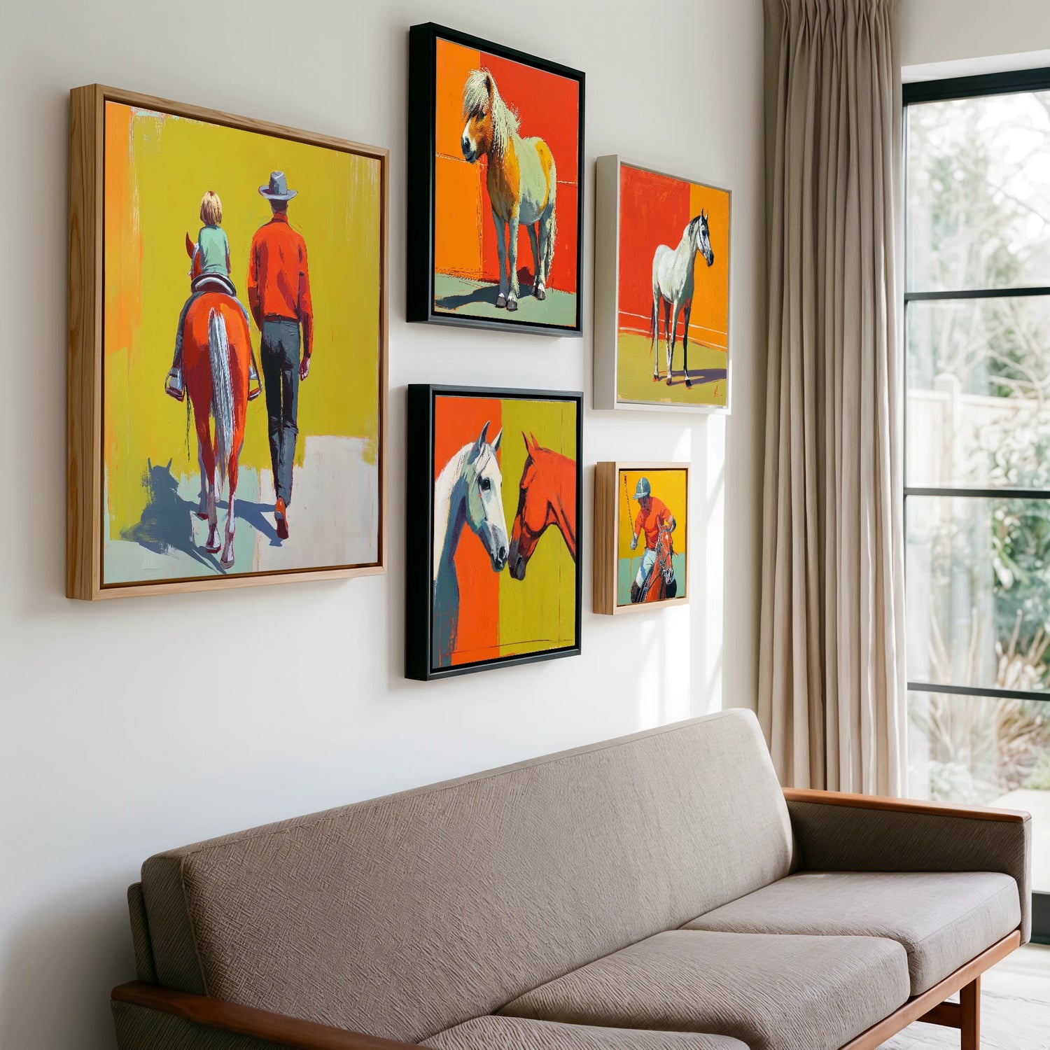 Gallery wall of art by Victor Beaumont