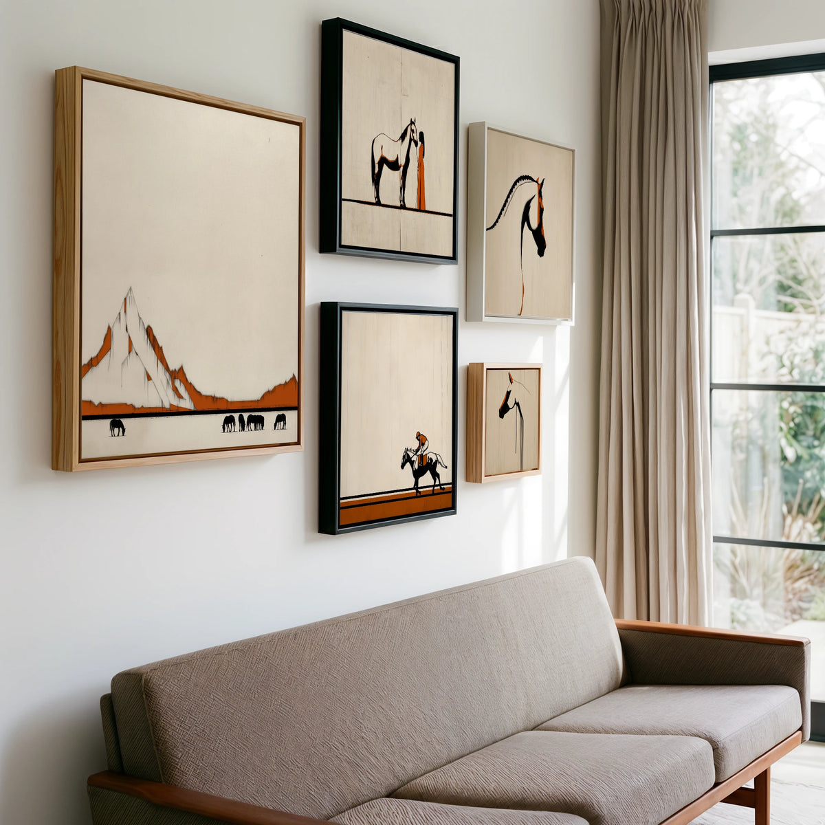 Gallery wall of art by Barnaby West
