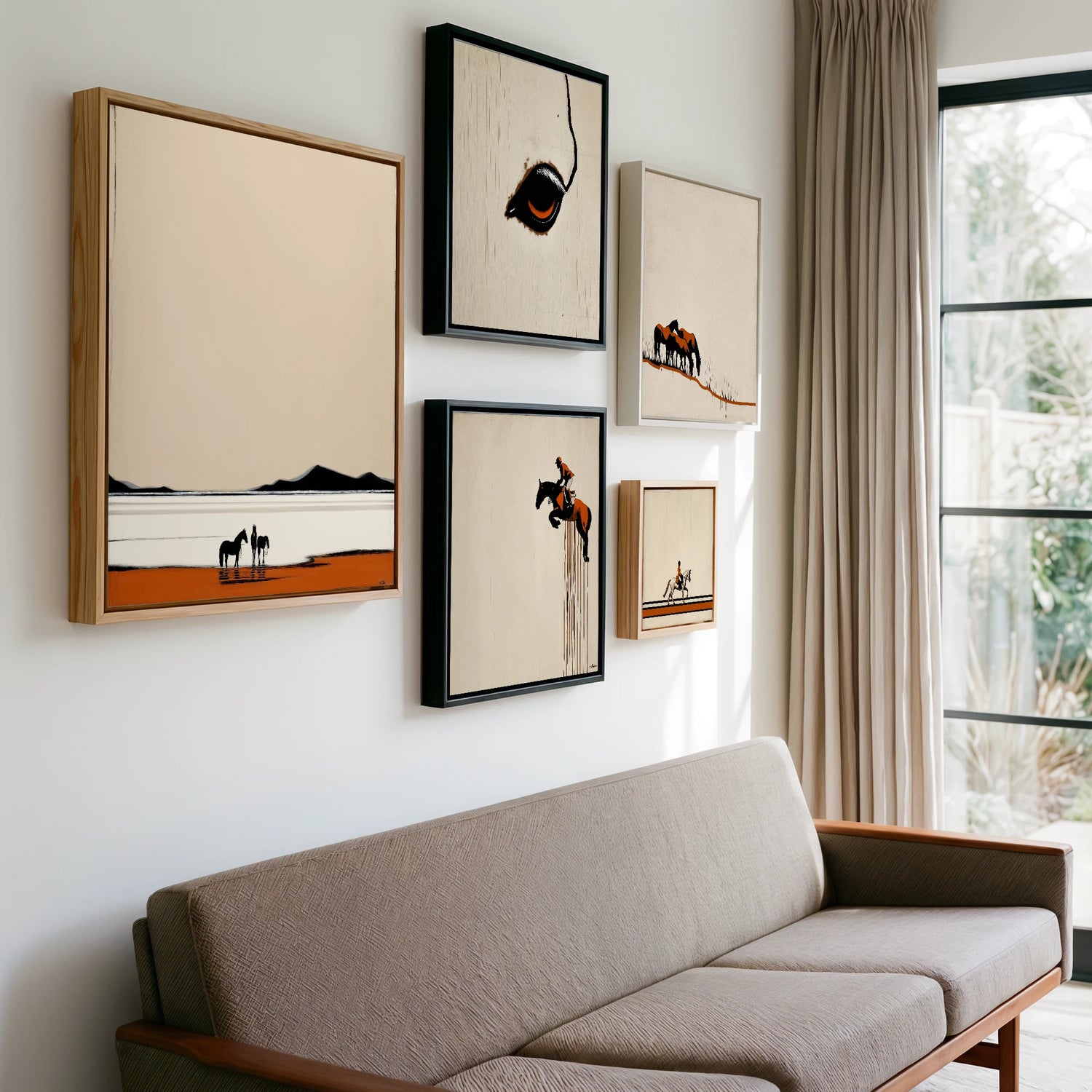 Gallery wall of art by Barnaby West