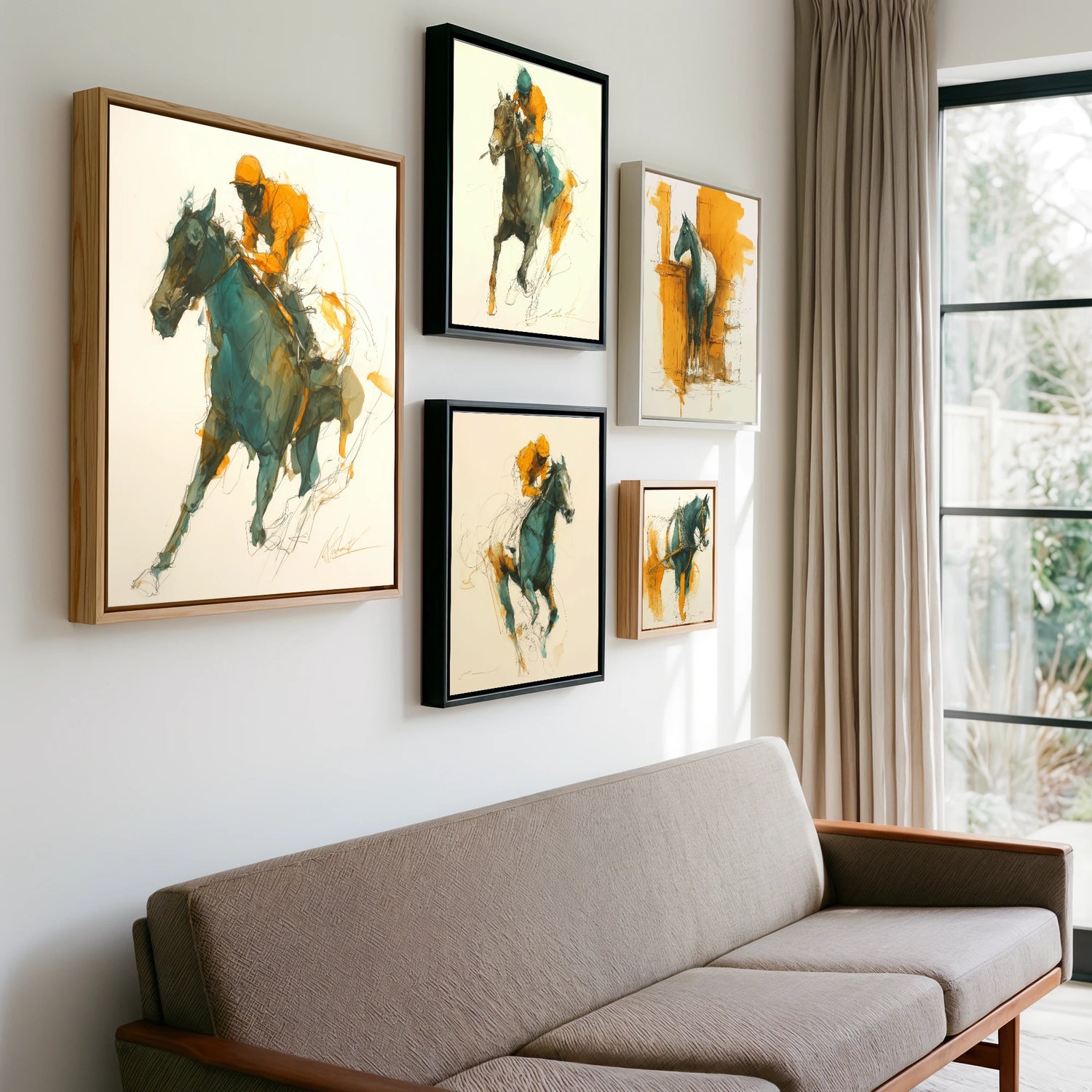 Gallery wall of art by Elliot Caldwell