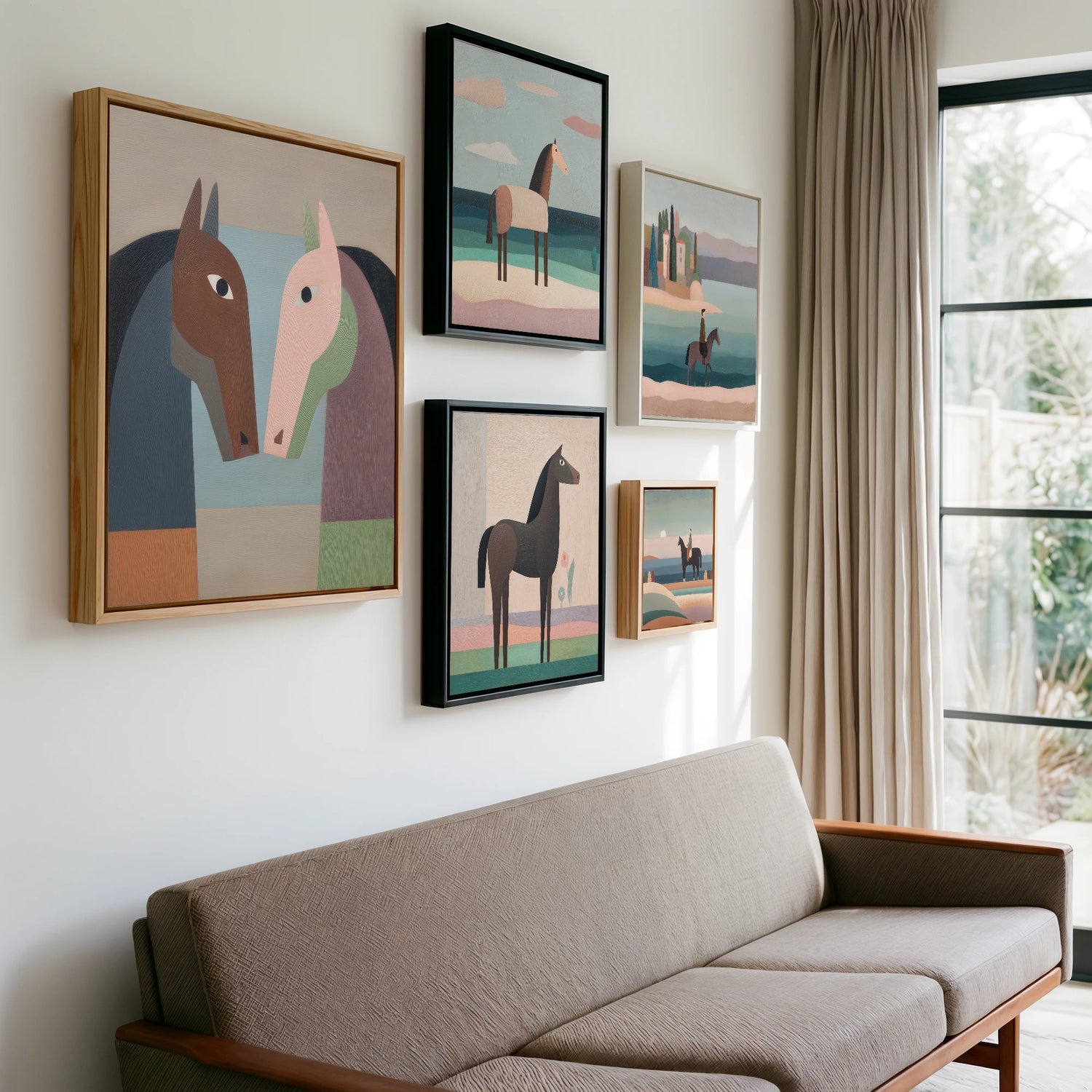 Gallery wall of art by Wallace Bingham