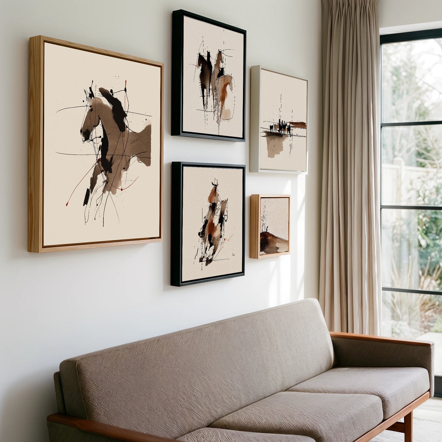 Gallery wall of art by Julian Vance