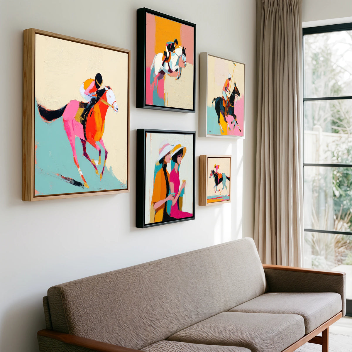 Gallery wall of art by Genevieve Moore