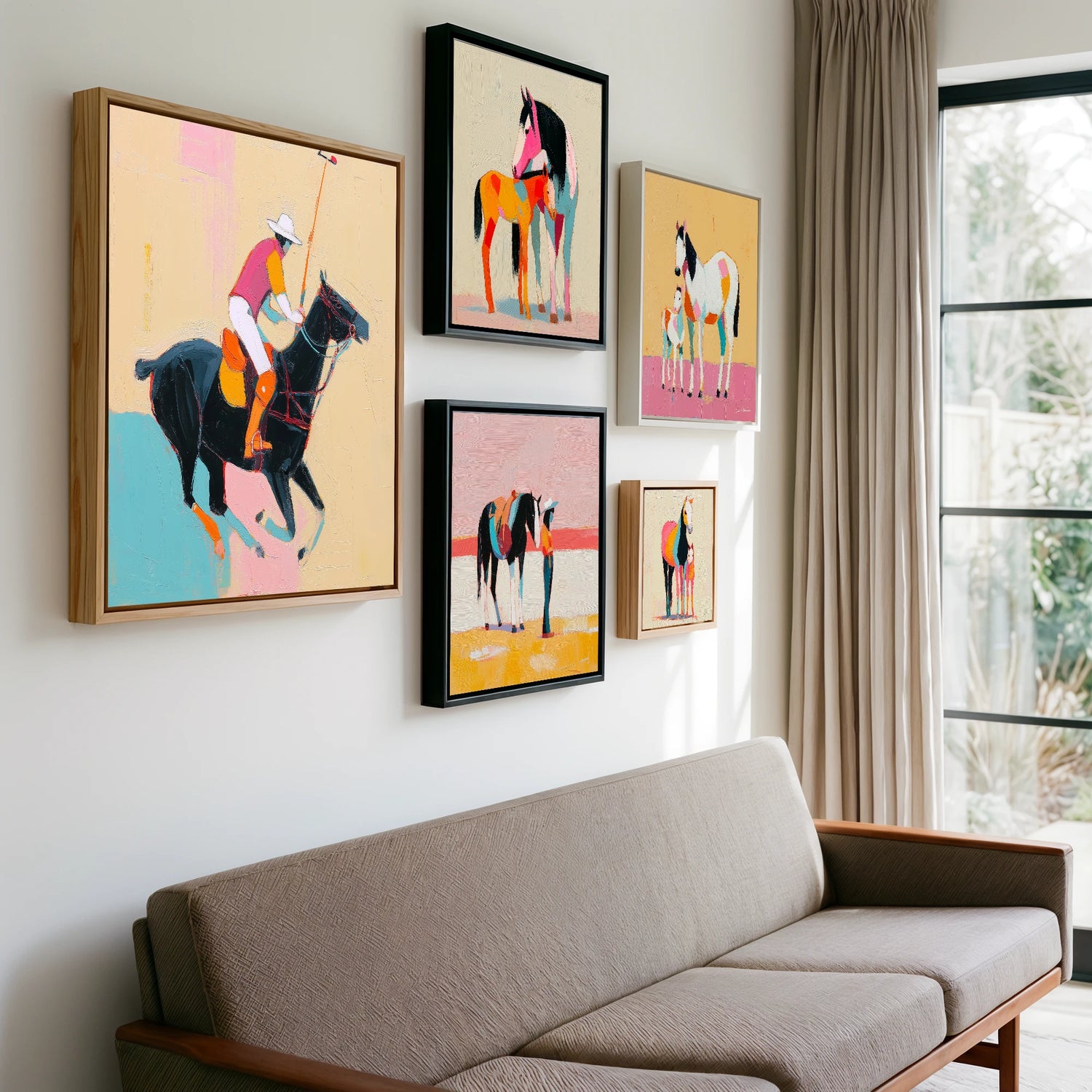 Gallery wall of art by Genevieve Moore