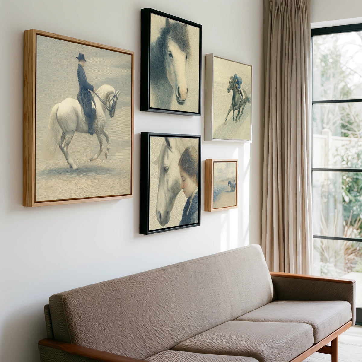 Gallery wall of art by Arthur Sterling