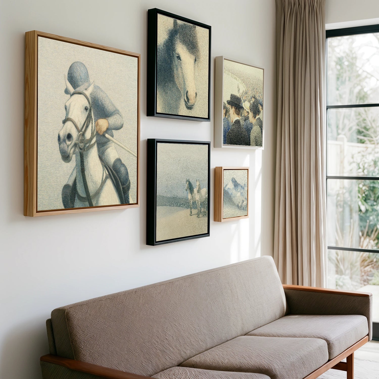 Gallery wall of art by Arthur Sterling
