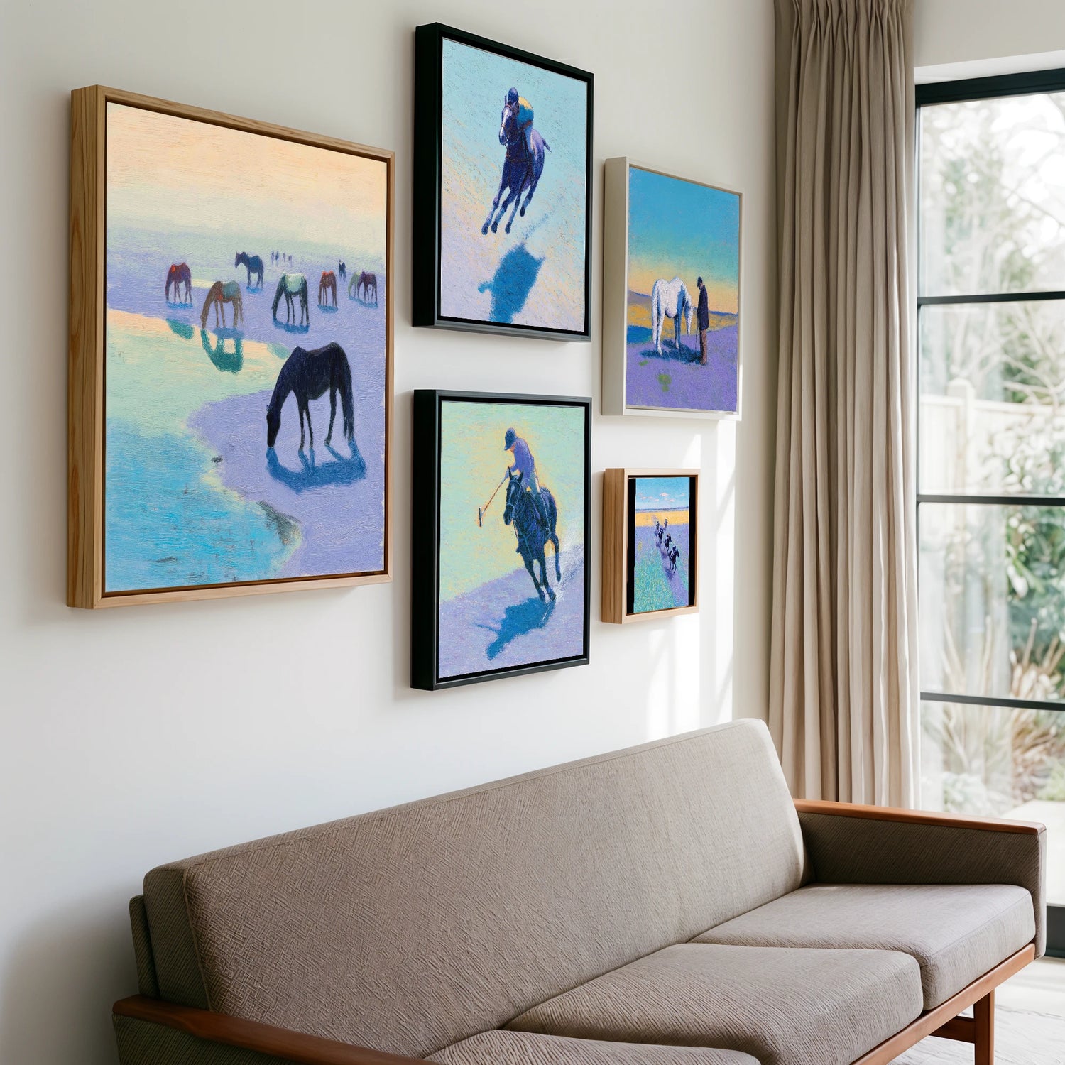 Gallery wall of art by Imogen Spencer
