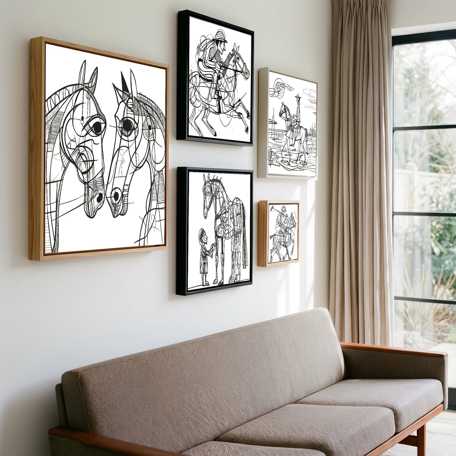 Gallery wall of art by Conrad Gallagher