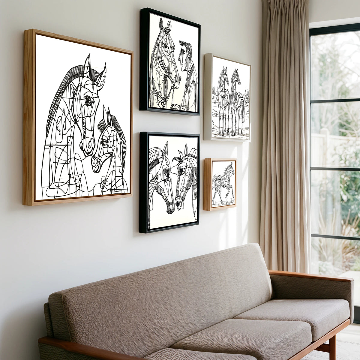 Gallery wall of art by Conrad Gallagher