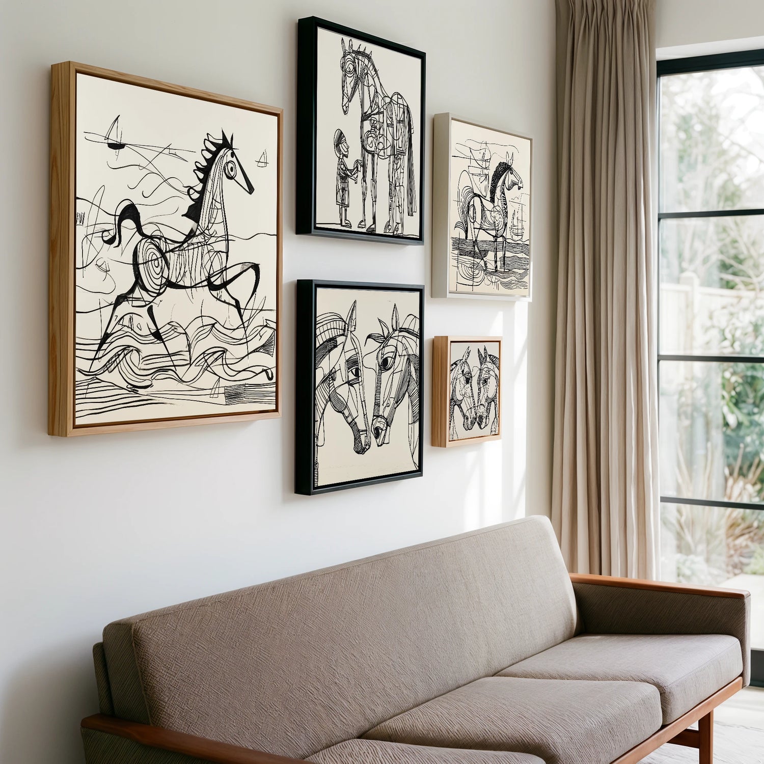 Gallery wall of art by Conrad Gallagher