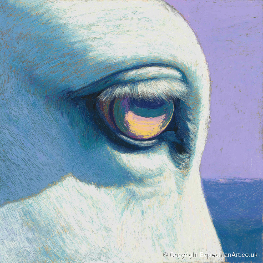 The Serene Gaze - horse portrait art print and canvas by Imogen Spencer A.I