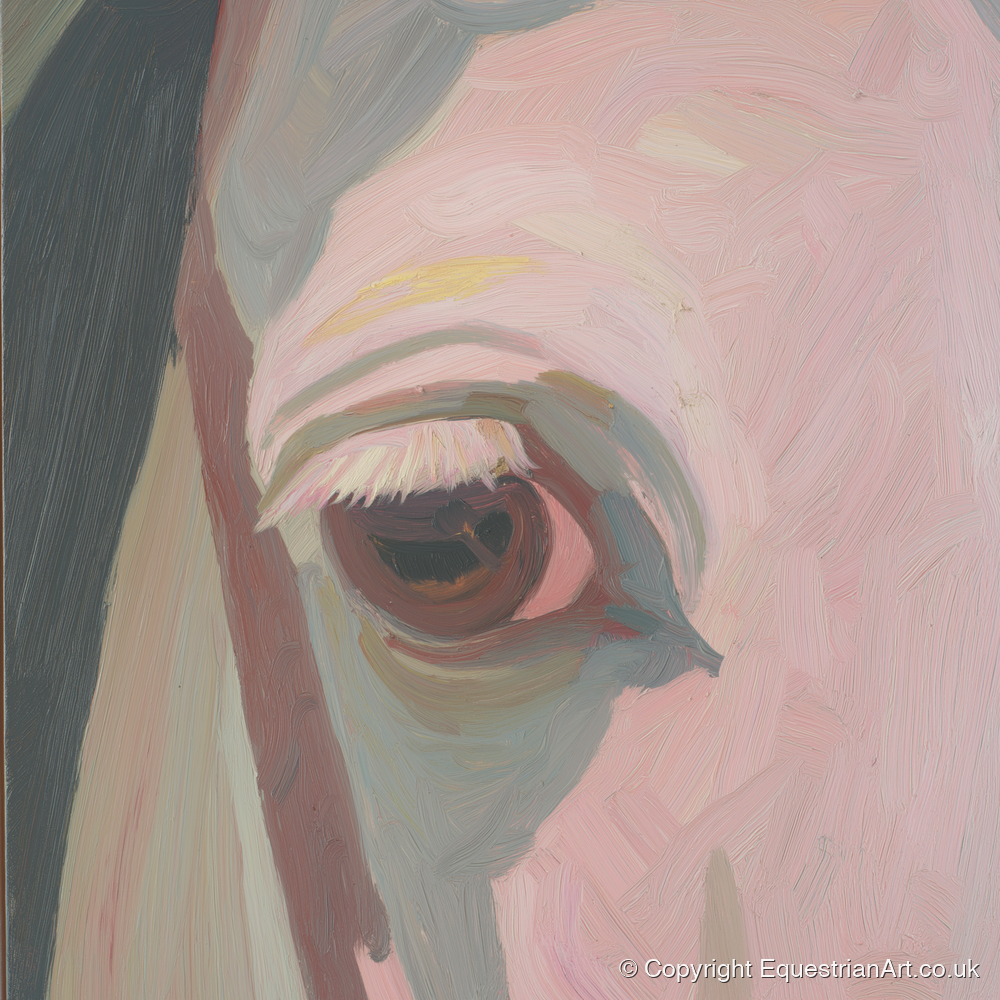 A Gentle Gaze - horse portrait art print and canvas by Florence Hadley A.I
