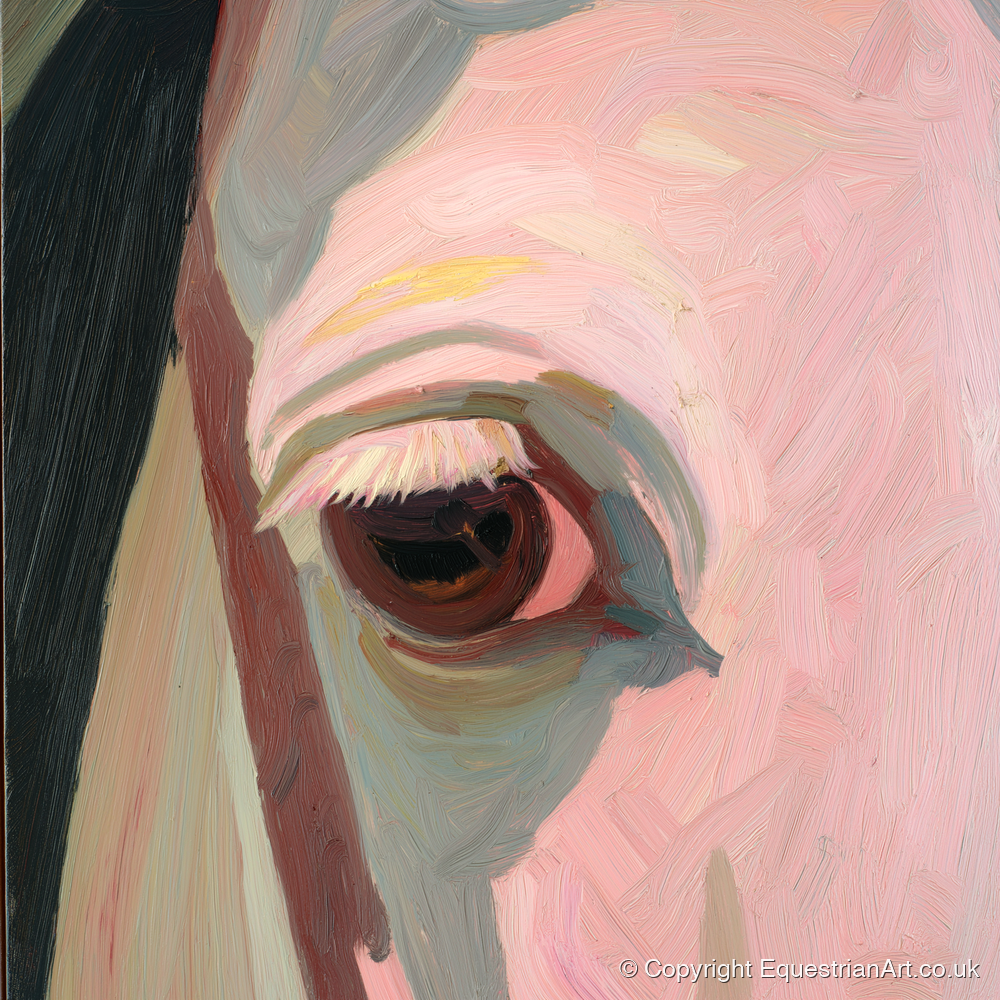 A Gentle Gaze - horse portrait art print and canvas by Florence Hadley A.I