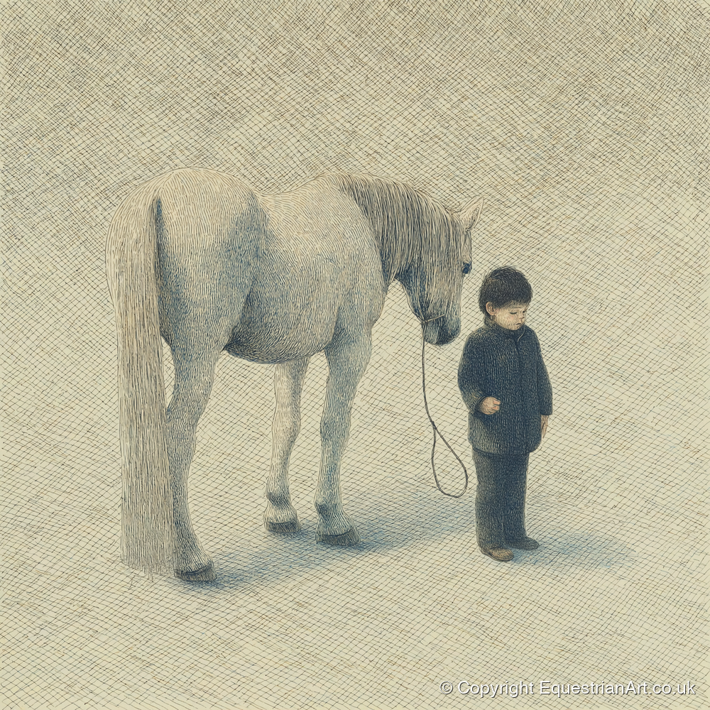 A Quiet Understanding - horse & rider art print and canvas by Arthur Sterling A.I