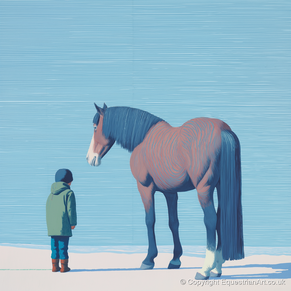 A Quiet Understanding - horse & rider art print and canvas by Simon Whitlock A.I