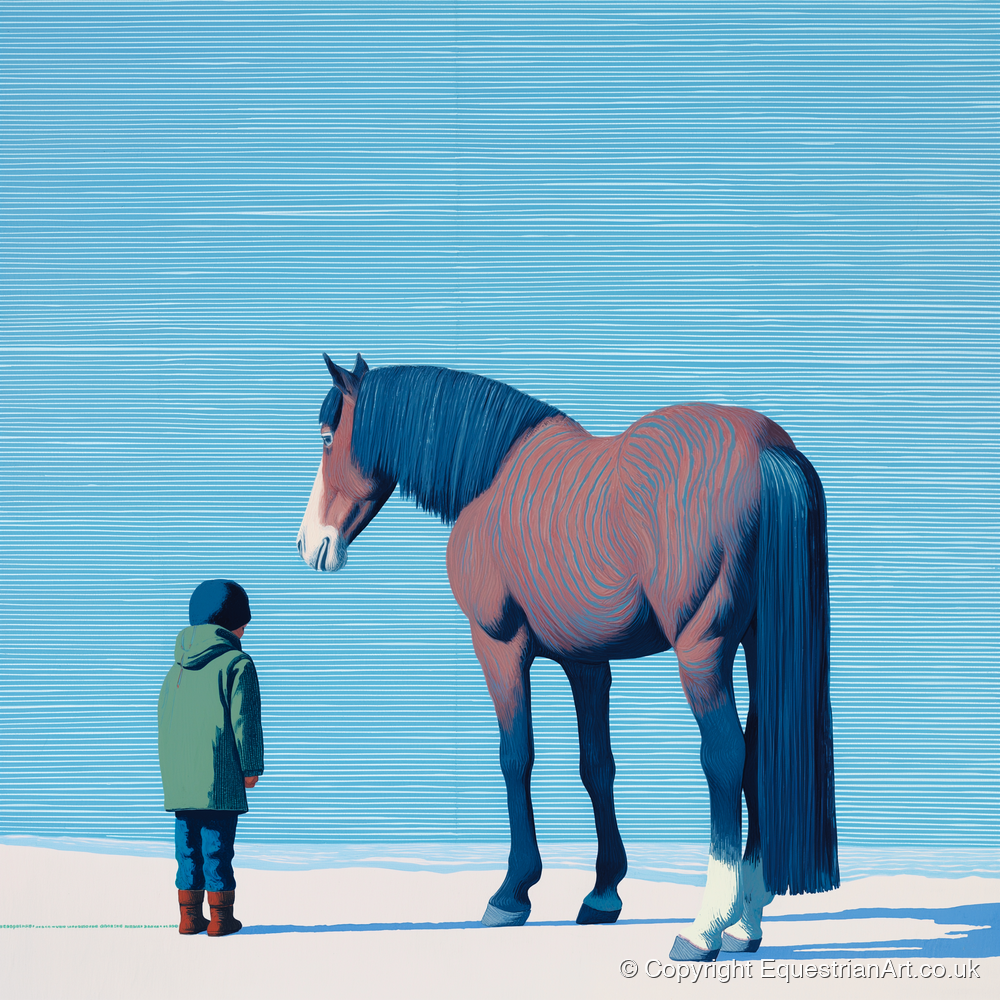 A Quiet Understanding - horse & rider art print and canvas by Simon Whitlock A.I
