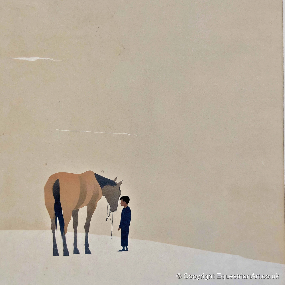 A Quiet Understanding - horse & rider art print and canvas by Phillip Marbury A.I