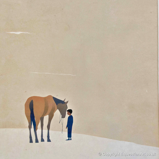 A Quiet Understanding - horse & rider art print and canvas by Phillip Marbury A.I