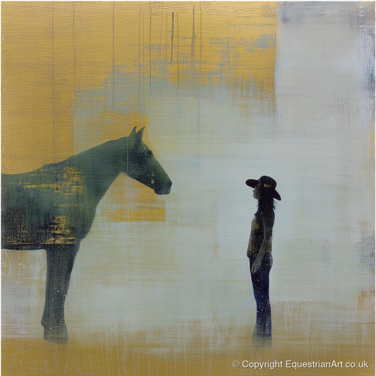 A Quiet Understanding - western horse art print and canvas by Graham Whitaker A.I