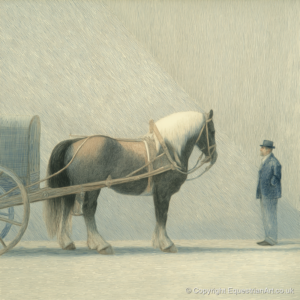 A Shared Resolve - working horse art print and canvas by Arthur Sterling A.I